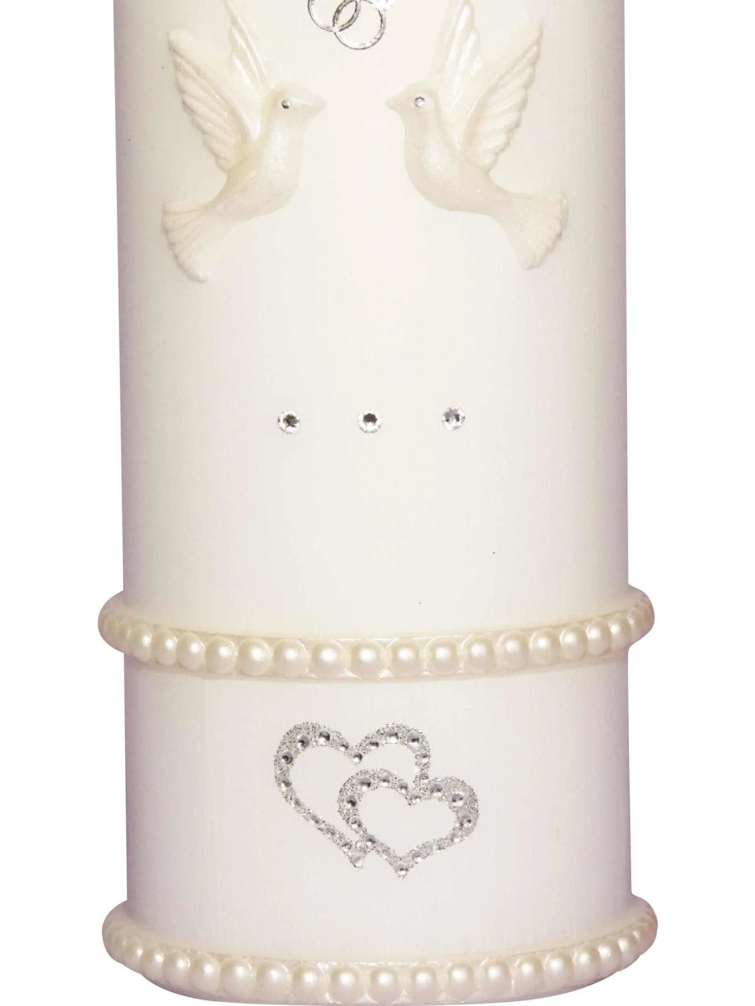 Hochzeitskerze " Perlmutt-Tauben" - WikaKerzen
