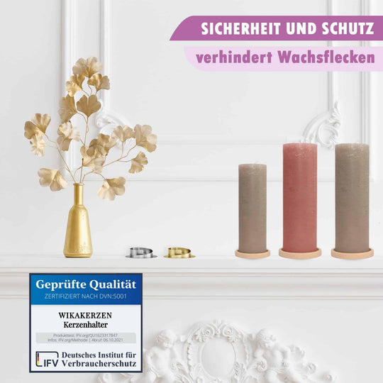 Kerzenteller aus Buchenholz - WikaKerzen