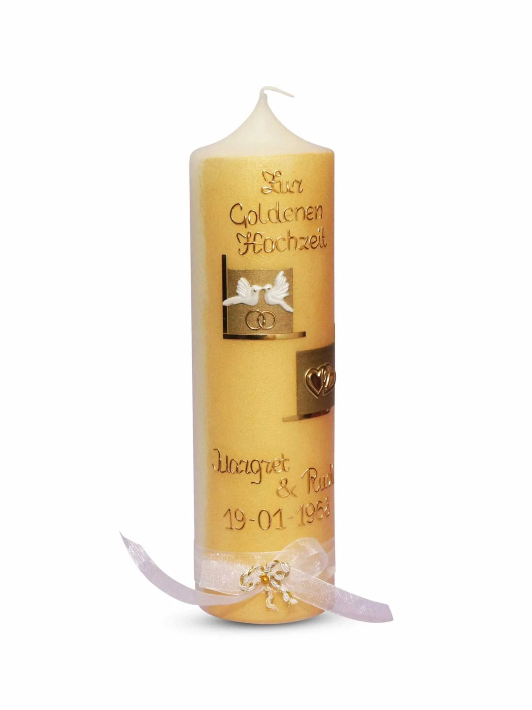 Hochzeitskerze Gold - WikaKerzen