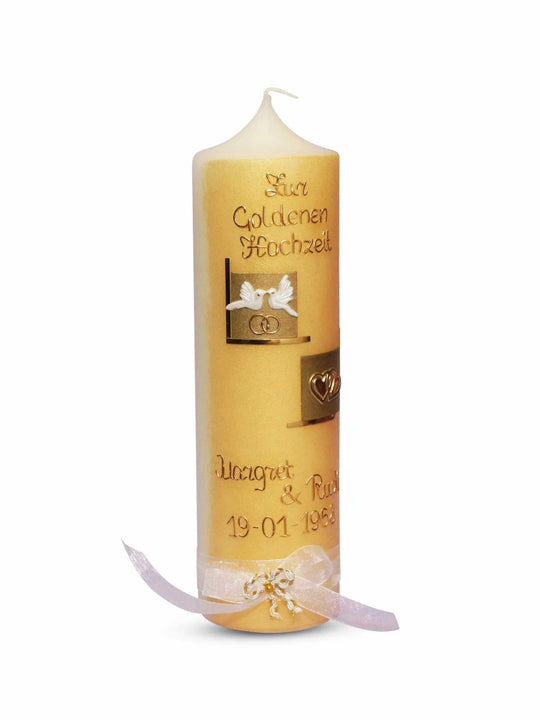 Hochzeitskerze Gold - WikaKerzen
