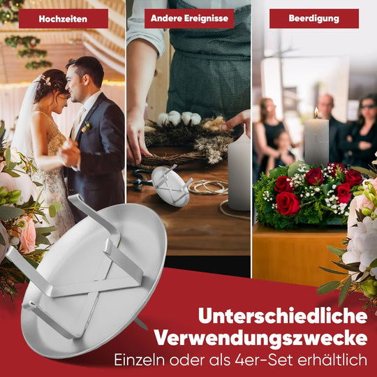 Kerzenstecker Adventskranz – Set ohne Dorn für Kerzen bis Ø 8 cm - WikaKerzen