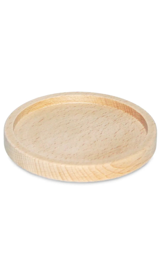 Kerzenteller aus Buchenholz - WikaKerzen