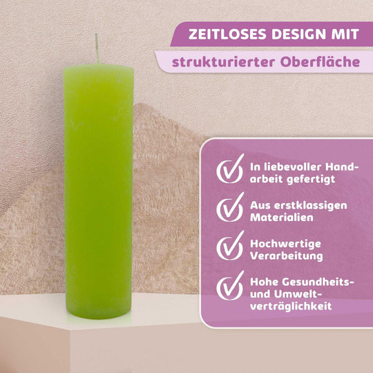 Rustic Stumpenkerze-Rohling - Zur Deko oder zum Basteln - WikaKerzen