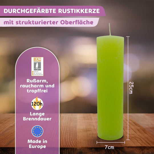 Rustic Stumpenkerze-Rohling - Zur Deko oder zum Basteln - WikaKerzen