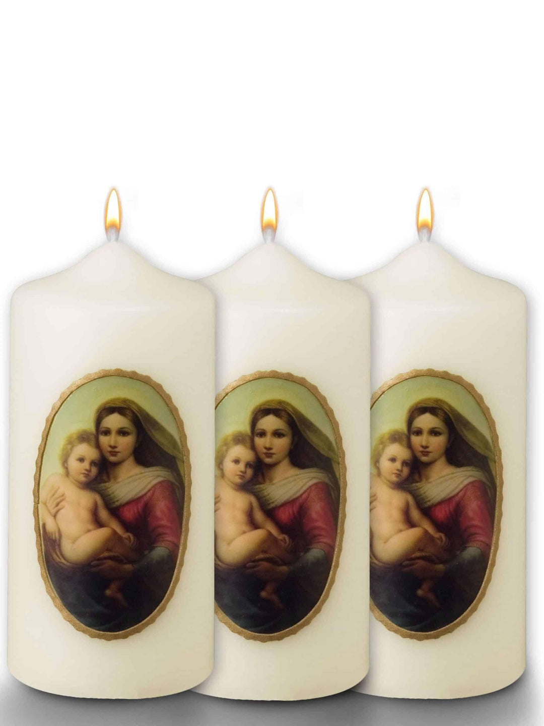 Marienkerzen traditionelle Symbole Jesuskind-G - WikaKerzen