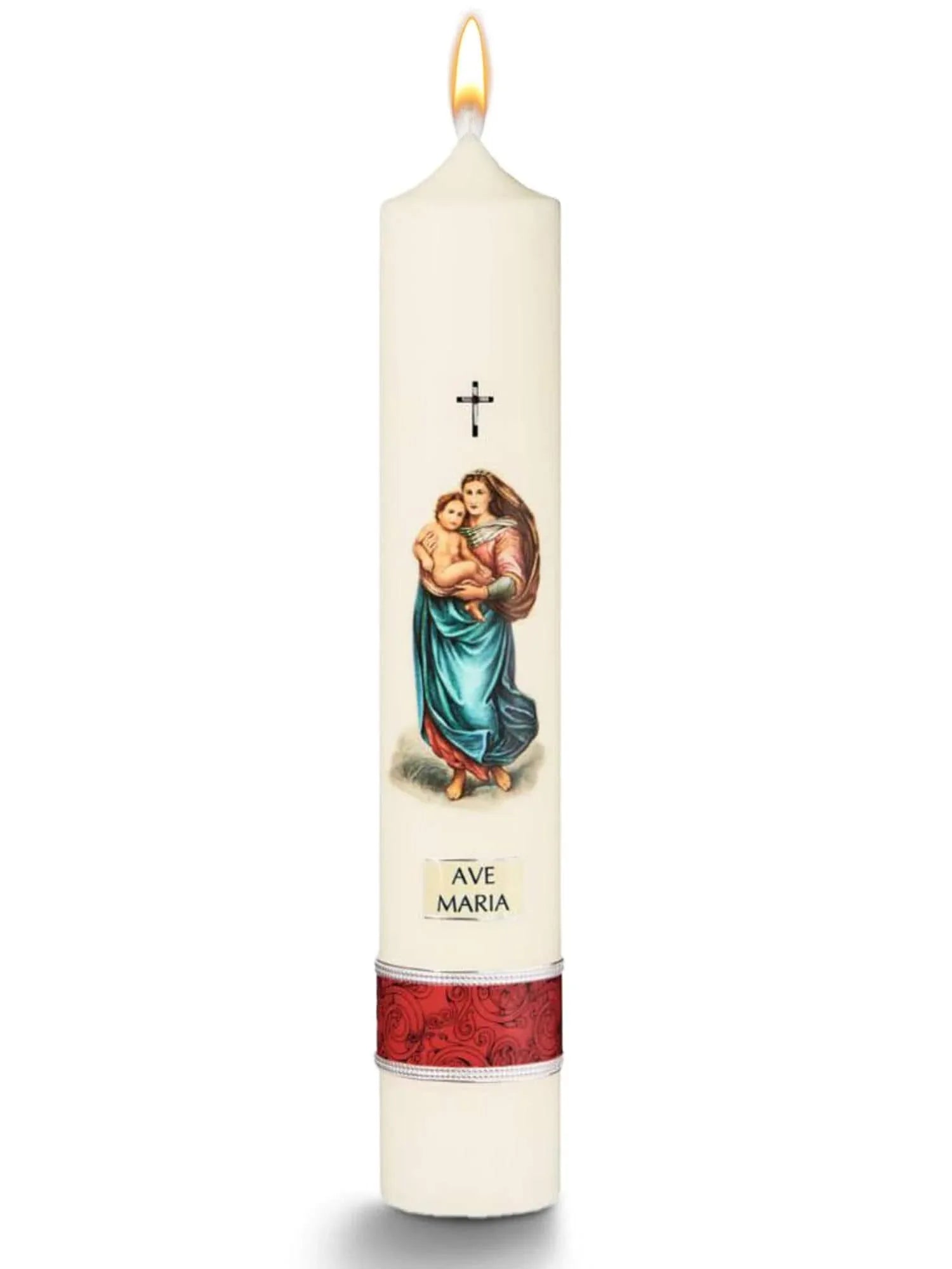 Handgefertigte Marienkerzen: Traditionelle Symbole und hochwertige Verarbeitung Maria - WikaKerzen