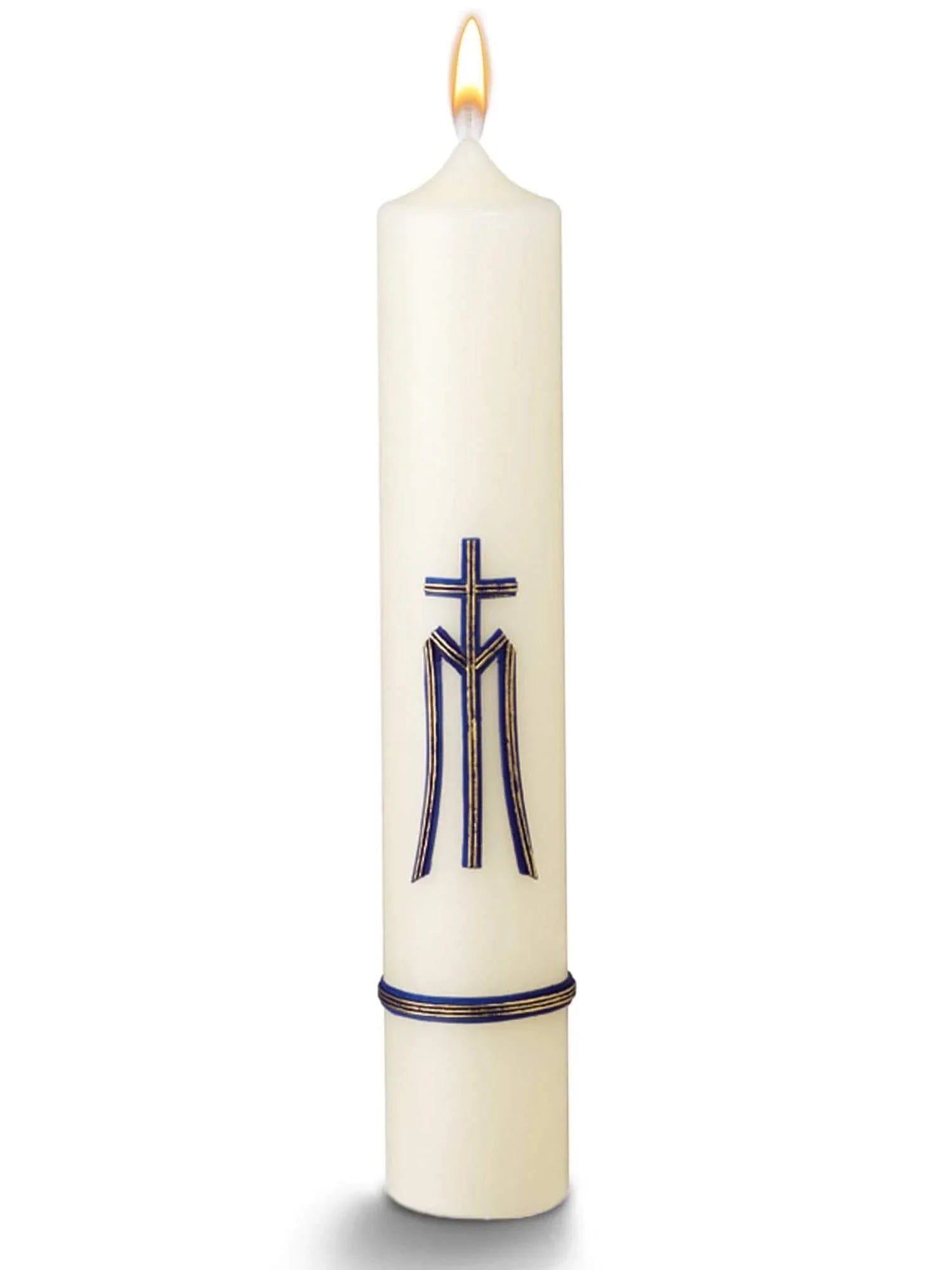 Marienkerze Krone-Gold-G – Traditionelle Handarbeit für tiefgreifende spirituelle Erlebnisse und Andachten - WikaKerzen