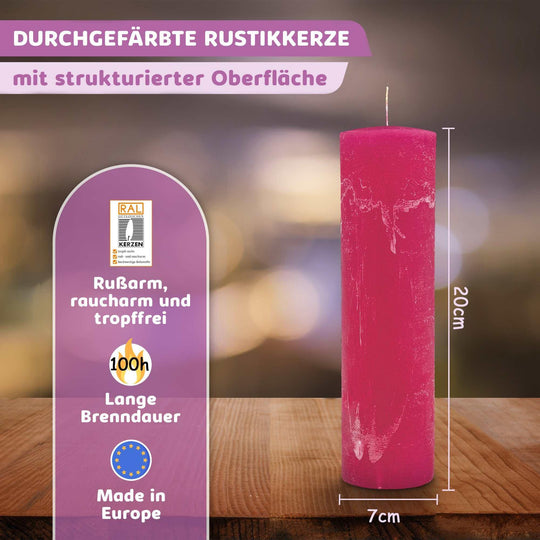 Rustic Stumpenkerze-Rohling - Zur Deko oder zum Basteln - WikaKerzen