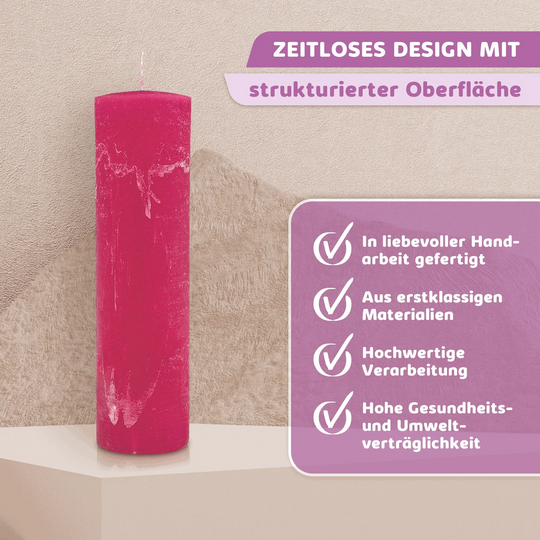 Rustic Stumpenkerze-Rohling - Zur Deko oder zum Basteln - WikaKerzen