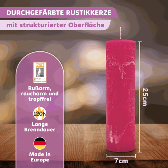 Rustic Stumpenkerze-Rohling - Zur Deko oder zum Basteln - WikaKerzen