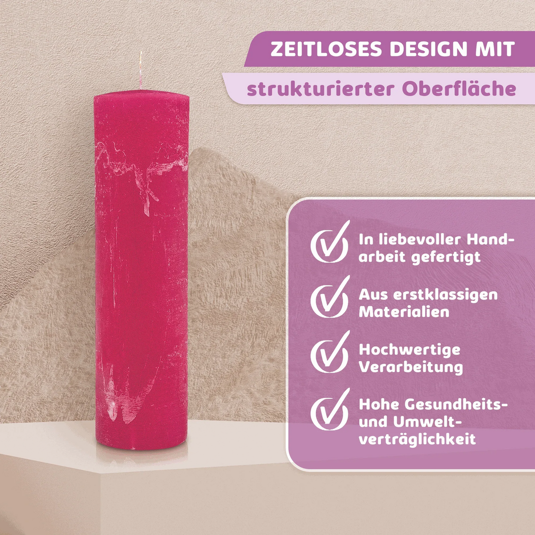 Rustic Stumpenkerze-Rohling - Zur Deko oder zum Basteln - WikaKerzen
