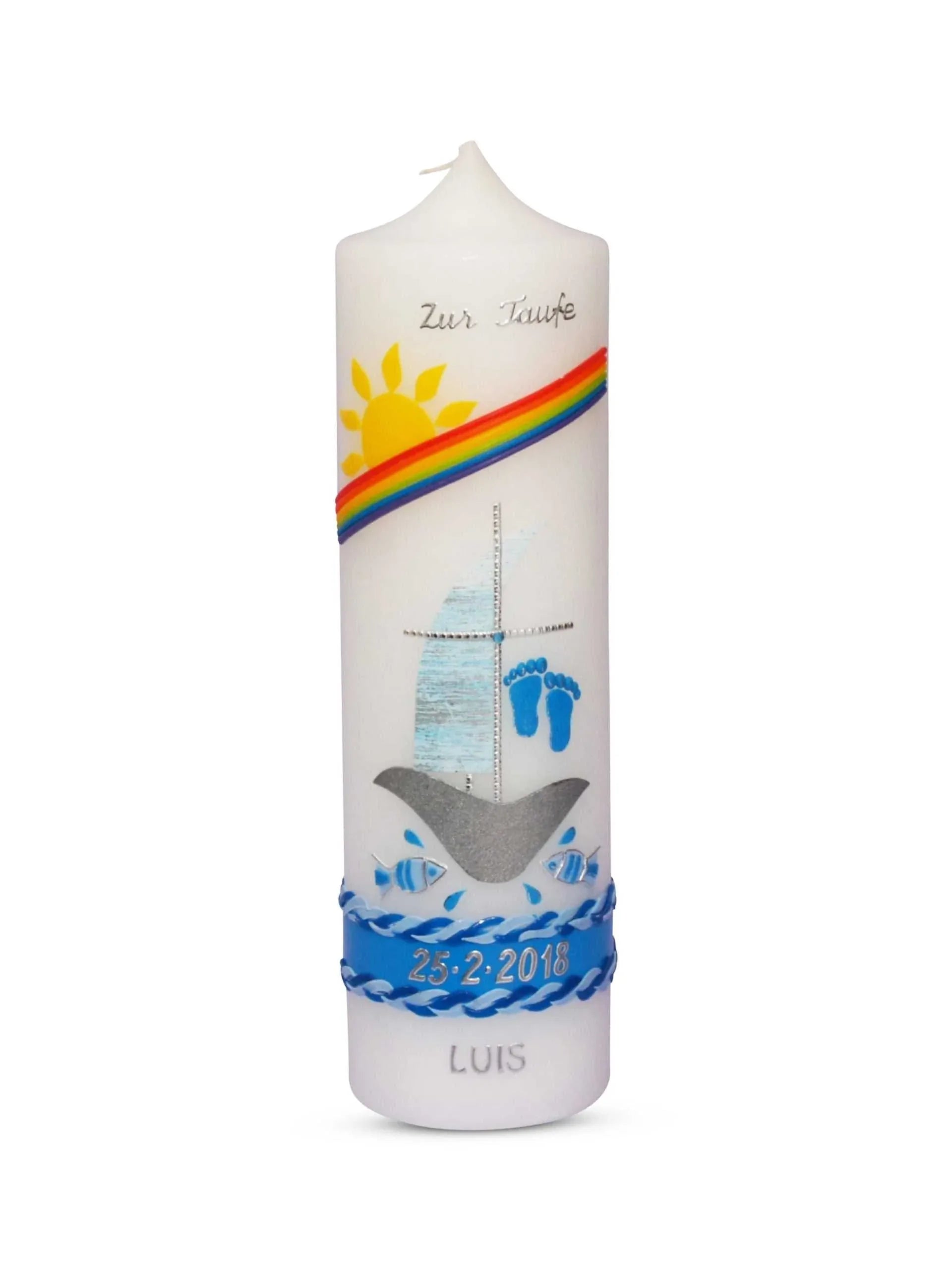 Taufkerze Segelboot Schiff - 1 - WikaKerzen