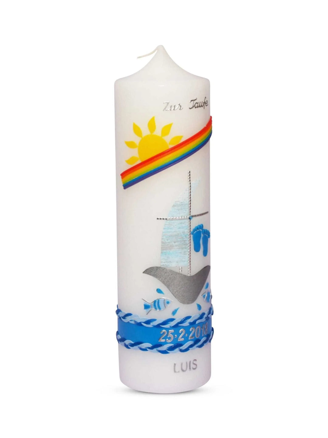 Taufkerze Segelboot Schiff - 1 - WikaKerzen