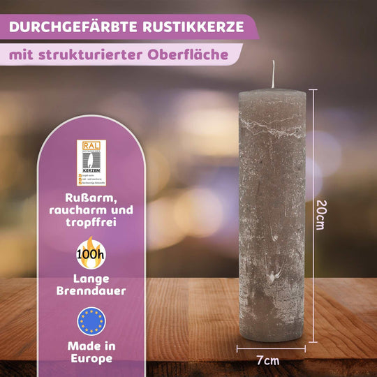 Rustic Stumpenkerze-Rohling - Zur Deko oder zum Basteln - WikaKerzen