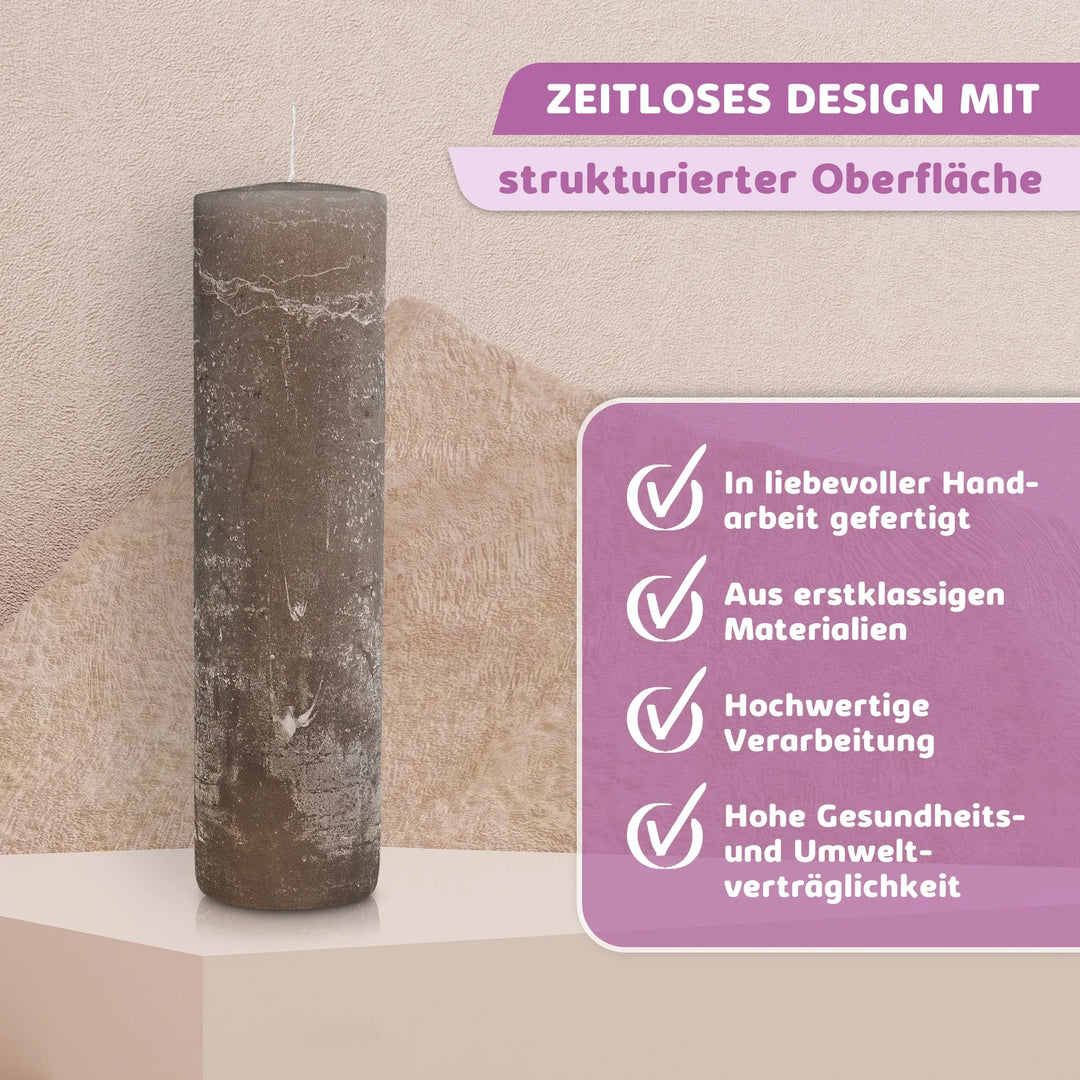 Rustic Stumpenkerze-Rohling - Zur Deko oder zum Basteln - WikaKerzen