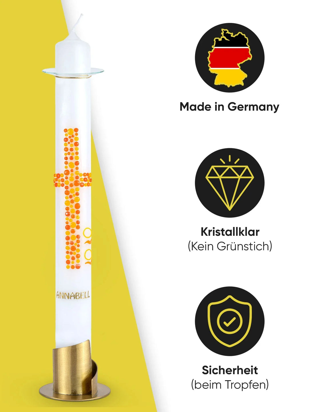 Kerzen-Tropfenfänger , Tropfschutz für Spitzkerzen - WikaKerzen