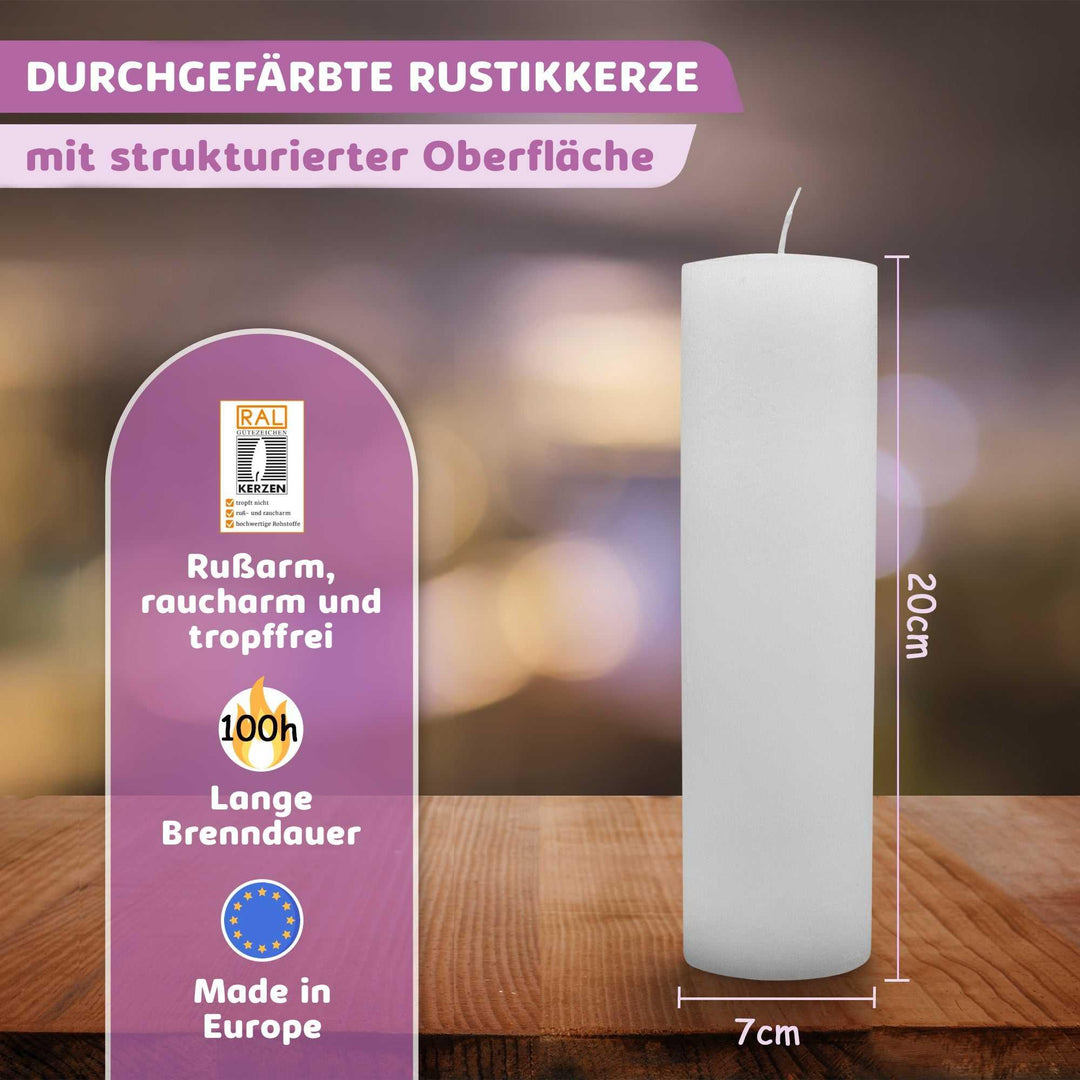 Rustic Stumpenkerze-Rohling - Zur Deko oder zum Basteln - WikaKerzen
