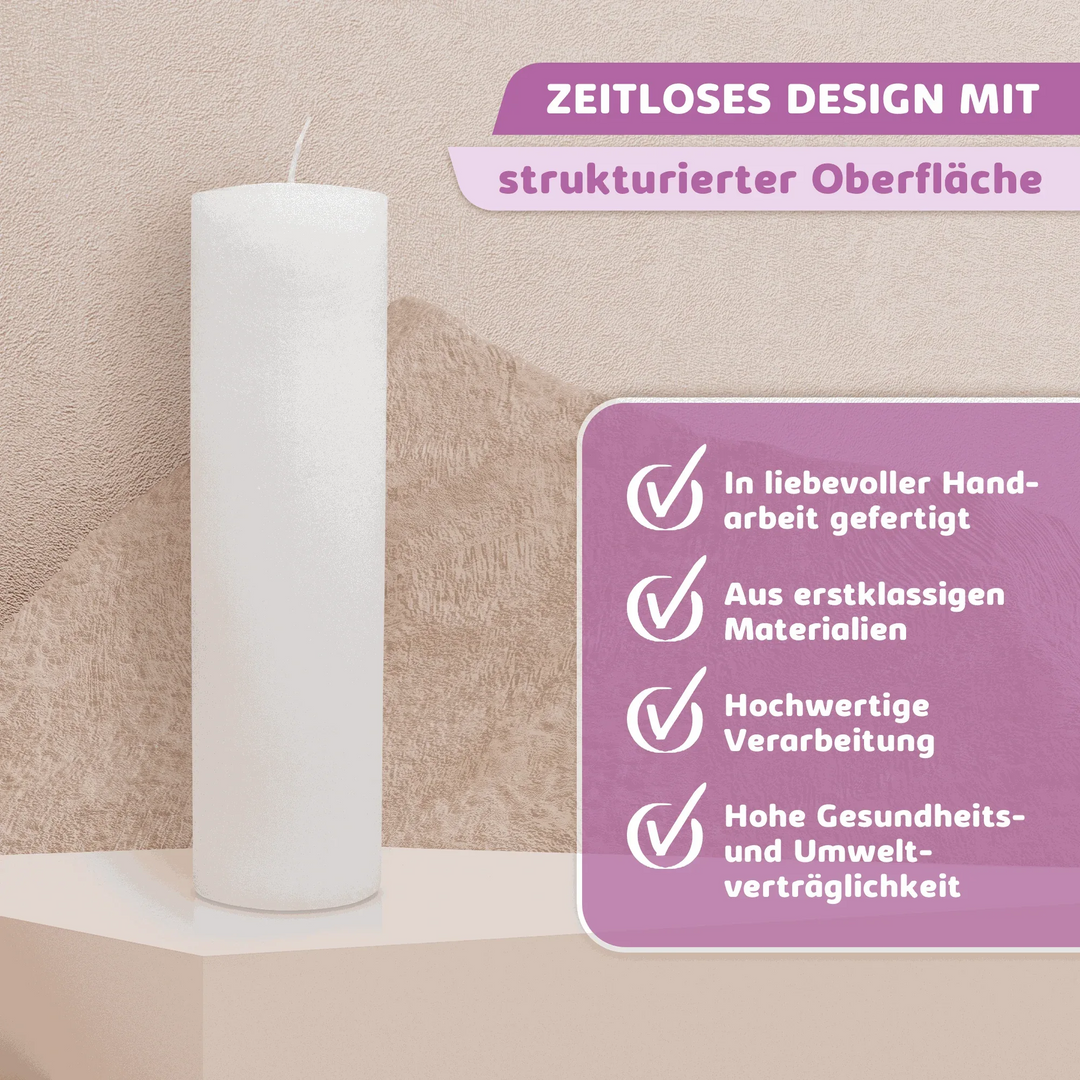 Rustic Stumpenkerze-Rohling - Zur Deko oder zum Basteln - WikaKerzen