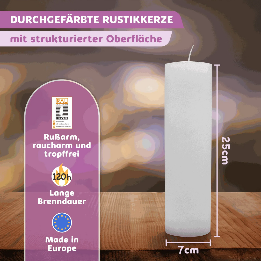 Rustic Stumpenkerze-Rohling - Zur Deko oder zum Basteln - WikaKerzen